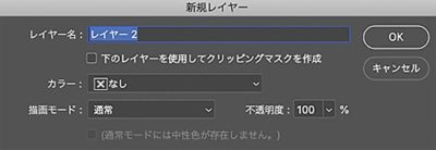 新規レイヤーの作成：レイヤー名