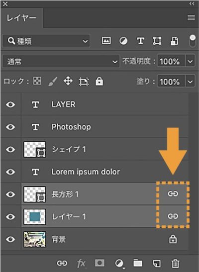 リンクされたレイヤー