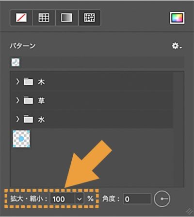 パターンの拡大・縮小