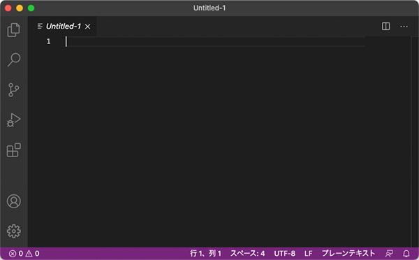 Visual Studio Codeの画面